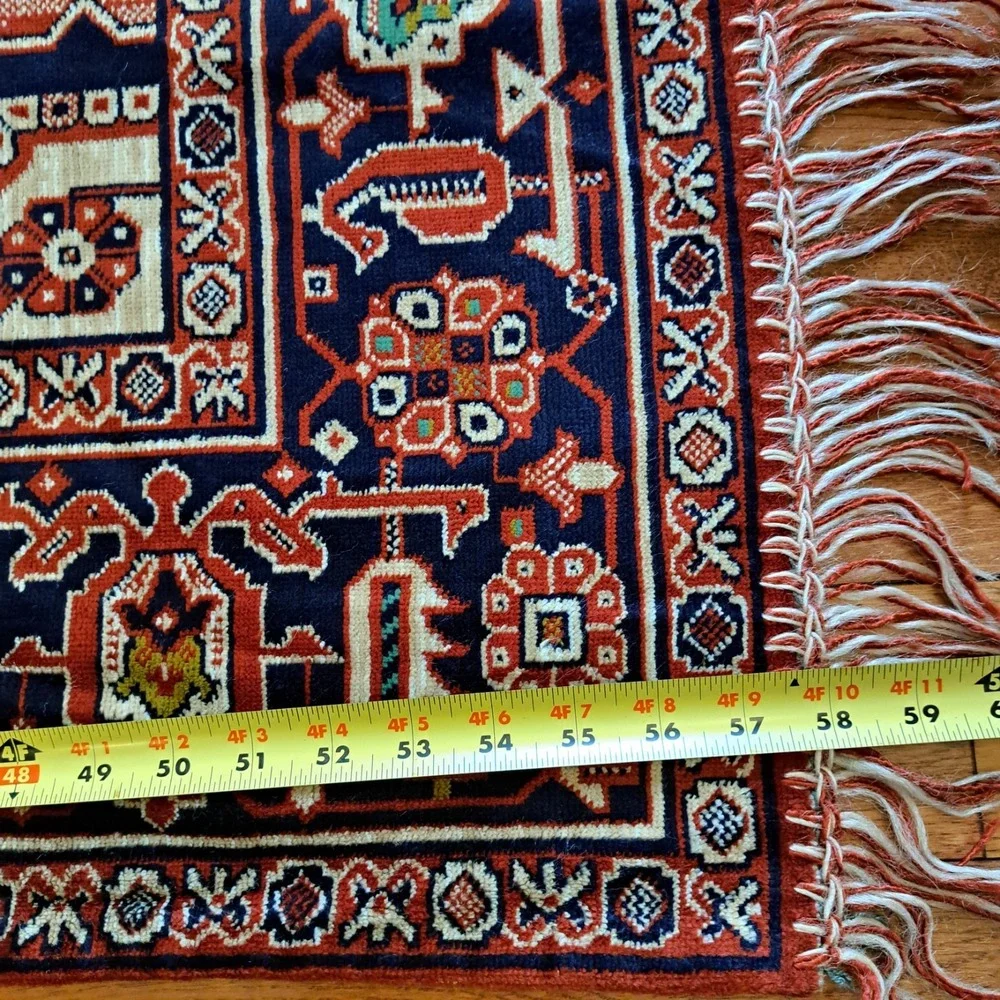 Vintage 1960s East German Sofa Cover / Rug – Vibrant & Mint Condition 74 X 58